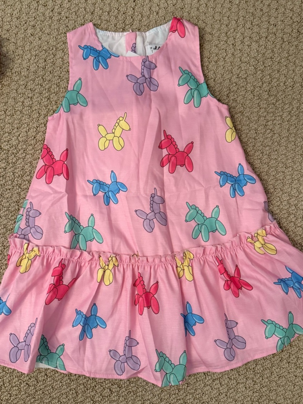 Lola + The Boys Pink Balloon Animal Print Sundress